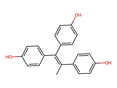 1,1,2-Tris(4-hydroxyphenyl)prop-1-ene structure