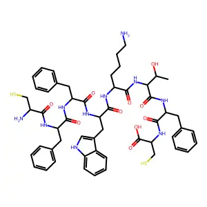 Somatostatin, octapeptide-trp(8)- structure