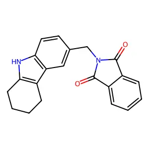 2-(2,3,4,9-tetrahydro-1H-carbazol-6-ylmethyl)-1H-isoindole-1,3(2H)-dione structure