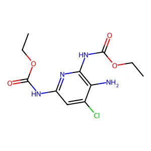 ethyl N-[3-amino-4-chloro-6-(ethoxycarbonylamino)pyridin-2-yl]carbamate structure
