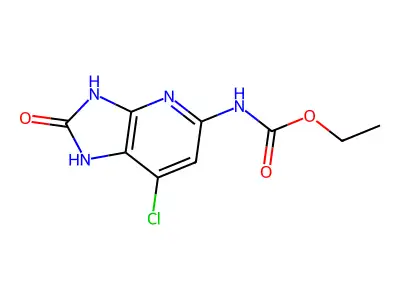 (7-chloro-2-oxo-2,3-dihydro-1H-imidazo[4,5-b]pyridin-5-yl)-carbamic acid ethyl ester structure