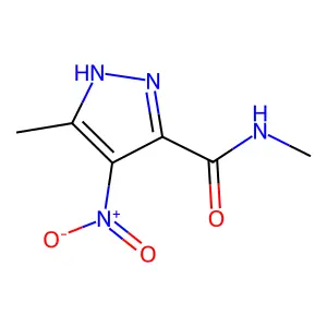 N,5-dimethyl-4-nitro-1H-pyrazole-3-carboxamide structure