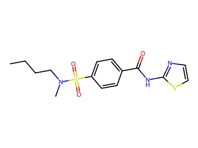 4-[butyl(methyl)sulfamoyl]-N-(1,3-thiazol-2-yl)benzamide structure