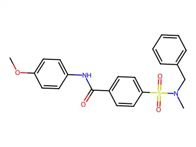 4-[benzyl(methyl)sulfamoyl]-N-(4-methoxyphenyl)benzamide structure