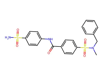 4-[benzyl(methyl)sulfamoyl]-N-(4-sulfamoylphenyl)benzamide structure