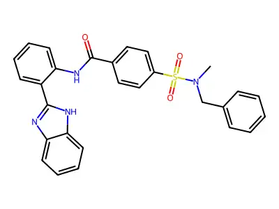 N-(2-(1H-benzo[d]imidazol-2-yl)phenyl)-4-(N-benzyl-N-methylsulfamoyl)benzamide structure