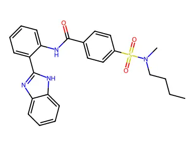 N-(2-(1H-benzo[d]imidazol-2-yl)phenyl)-4-(N-butyl-N-methylsulfamoyl)benzamide structure