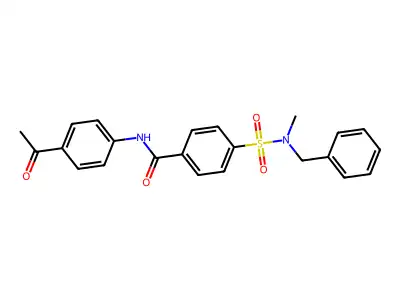N-(4-acetylphenyl)-4-[benzyl(methyl)sulfamoyl]benzamide structure