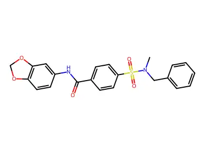 N-(benzo[d][1,3]dioxol-5-yl)-4-(N-benzyl-N-methylsulfamoyl)benzamide structure