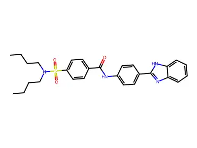 N-[4-(1H-benzimidazol-2-yl)phenyl]-4-(dibutylsulfamoyl)benzamide structure