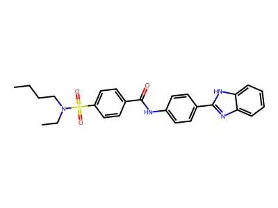 N-[4-(1H-benzimidazol-2-yl)phenyl]-4-[butyl(ethyl)sulfamoyl]benzamide structure