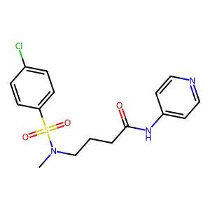 4-[(4-Chloro-benzenesulfonyl)-methyl-amino]-N-pyridin-4-yl-butyramide structure