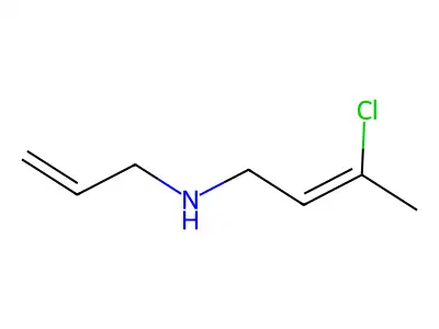 3-chloro-N-prop-2-enylbut-2-en-1-amine structure