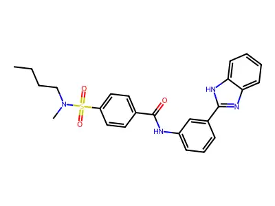 N-[3-(1H-benzimidazol-2-yl)phenyl]-4-[butyl(methyl)sulfamoyl]benzamide structure
