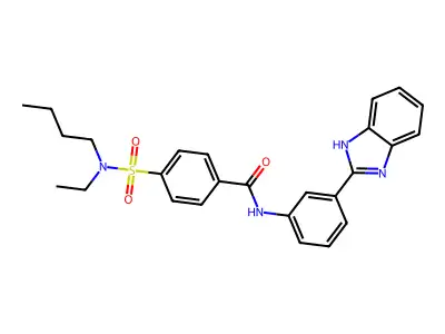N-(3-(1H-benzo[d]imidazol-2-yl)phenyl)-4-(N-butyl-N-ethylsulfamoyl)benzamide structure
