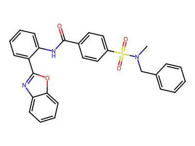N-[2-(1,3-benzoxazol-2-yl)phenyl]-4-[benzyl(methyl)sulfamoyl]benzamide structure