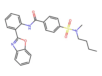 N-[2-(1,3-benzoxazol-2-yl)phenyl]-4-[butyl(methyl)sulfamoyl]benzamide structure