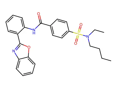 N-[2-(1,3-benzoxazol-2-yl)phenyl]-4-[butyl(ethyl)sulfamoyl]benzamide structure