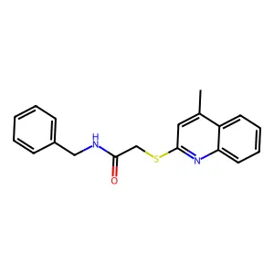 N-benzyl-2-[(4-methylquinolin-2-yl)sulfanyl]acetamide structure
