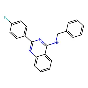 N-benzyl-2-(4-fluorophenyl)quinazolin-4-amine structure