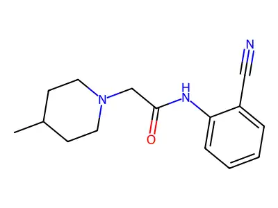 N-(2-cyanophenyl)-2-(4-methylpiperidin-1-yl)acetamide structure