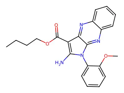 butyl 2-amino-1-(2-methoxyphenyl)-1H-pyrrolo[2,3-b]quinoxaline-3-carboxylate structure