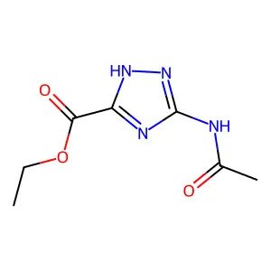 ethyl 3-acetamido-1H-1,2,4-triazole-5-carboxylate structure