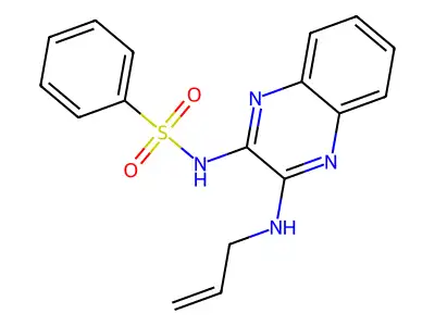N-[3-(prop-2-en-1-ylamino)quinoxalin-2-yl]benzenesulfonamide structure