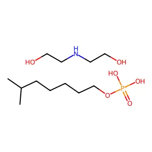 Phosphoric acid, monoisooctyl ester, compd. with 2,2'-iminobis(ethanol) (1:?) structure