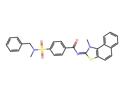 (Z)-4-(N-benzyl-N-methylsulfamoyl)-N-(1-methylnaphtho[1,2-d]thiazol-2(1H)-ylidene)benzamide structure