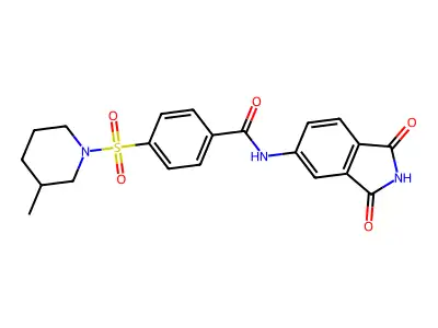 N-(1,3-dioxoisoindolin-5-yl)-4-((3-methylpiperidin-1-yl)sulfonyl)benzamide structure