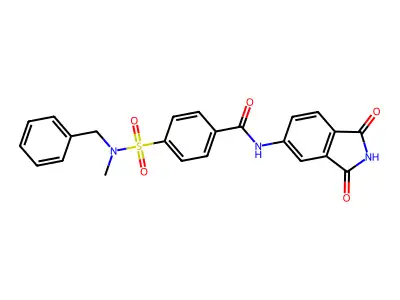 4-[benzyl(methyl)sulfamoyl]-N-(1,3-dioxoisoindol-5-yl)benzamide structure