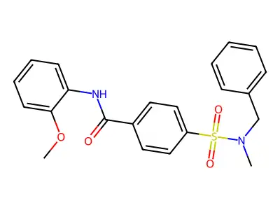 4-[benzyl(methyl)sulfamoyl]-N-(2-methoxyphenyl)benzamide structure