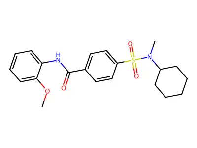 4-[cyclohexyl(methyl)sulfamoyl]-N-(2-methoxyphenyl)benzamide structure