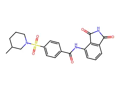 N-(1,3-dioxoisoindolin-4-yl)-4-((3-methylpiperidin-1-yl)sulfonyl)benzamide structure