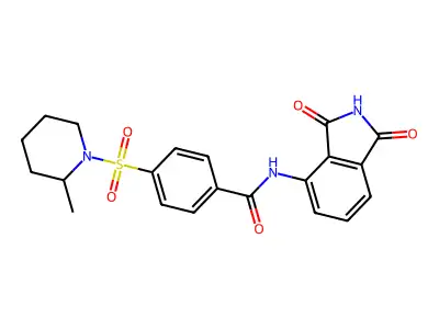 N-(1,3-dioxoisoindol-4-yl)-4-(2-methylpiperidin-1-yl)sulfonylbenzamide structure
