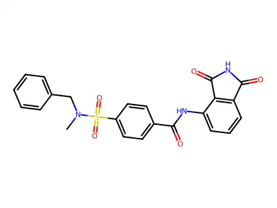4-[benzyl(methyl)sulfamoyl]-N-(1,3-dioxoisoindol-4-yl)benzamide structure