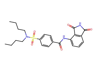 4-(dibutylsulfamoyl)-N-(1,3-dioxoisoindol-4-yl)benzamide structure