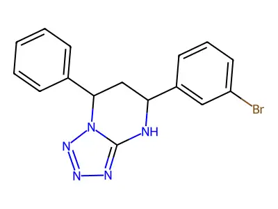 5-(3-Bromophenyl)-7-phenyl-4,5,6,7-tetrahydrotetrazolo[1,5-a]pyrimidine structure