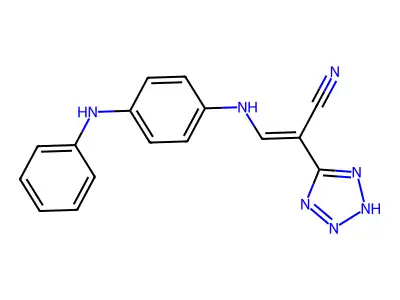 2-(2H-2,3,4,5-Tetraazolyl)-3-((4-(phenylamino)phenyl)amino)prop-2-enenitrile structure