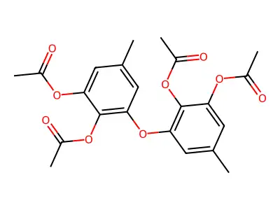 Oxybis(5-methylbenzene-3,1,2-triyl) tetraacetate structure