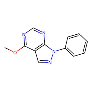 4-methoxy-1-phenyl-1H-pyrazolo[3,4-d]pyrimidine structure