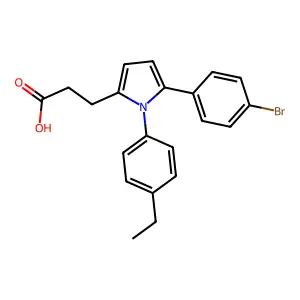 3-[5-(4-bromophenyl)-1-(4-ethylphenyl)pyrrol-2-yl]propanoic Acid structure