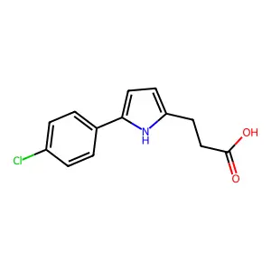 3-[5-(4-chlorophenyl)-1H-pyrrol-2-yl]propanoic acid structure