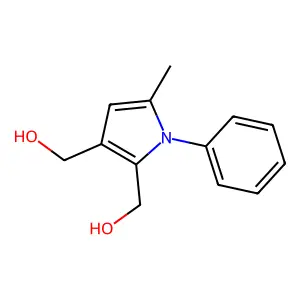 5-Methyl-1-phenyl-1H-pyrrole-2,3-dimethanol structure