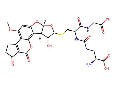 Aflatoxin B1exo-8,9-epoxide-GSH structure