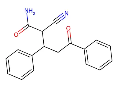 2-Cyano-5-oxo-3,5-diphenylpentanamide structure