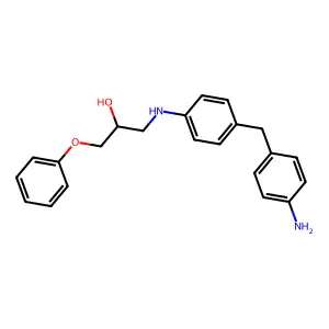 2-Propanol, 1-((4-((4-aminophenyl)methyl)phenyl)amino)-3-phenoxy- structure