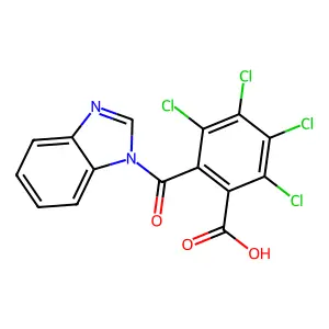 Benzoic acid, 2-(1H-benzimidazol-1-ylcarbonyl)-3,4,5,6-tetrachloro- structure
