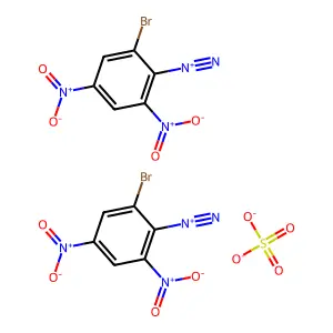 Benzenediazonium, 2-bromo-4,6-dinitro-, sulfate (2:1) structure
